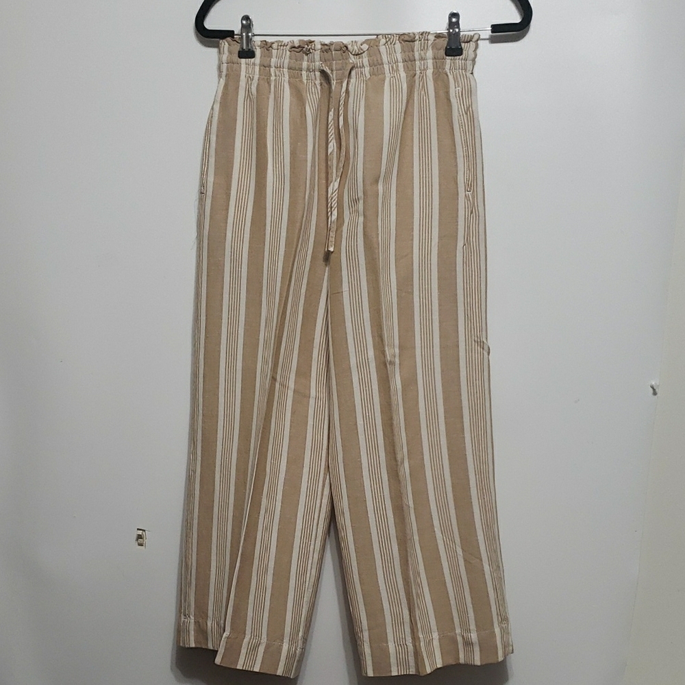 Madewell HIgh Rise Bohemian Striped Wide Leg Slightly Crop Pants
